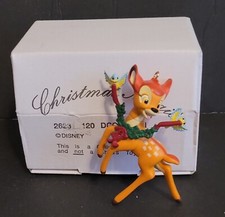 DISNEY vintage GROLIER BAMBI CHRISTMAS ORNAMENT with BOX