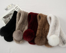 Handmade New genuine mink fur pompoms scarf/ fur cape/ premium quality Shawl