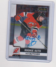 2017 2017-18 O-PEE-CHEE PLATINUM WILL BUTCHER ROOKIE AUTO NEW JERSEY DEVILS
