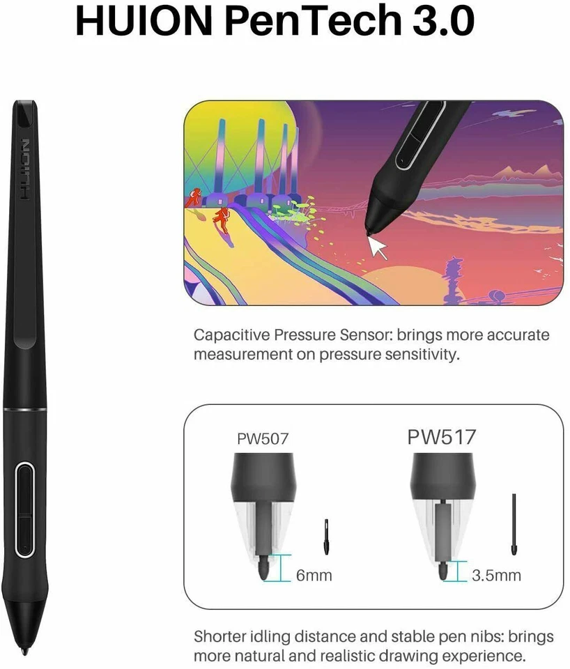 Huion KAMVAS 22 Graphics Drawing Tablet with Screen OTG Certified Refurbished - Image 4 of 4