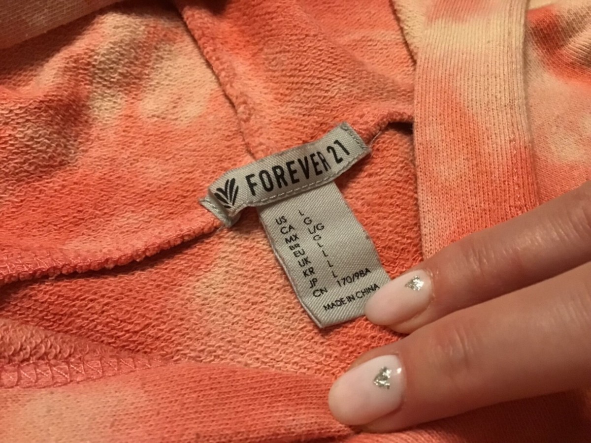 Sweat à Capuche Tie Dye Femme Forever 21 Taille L Rose Et Blanc