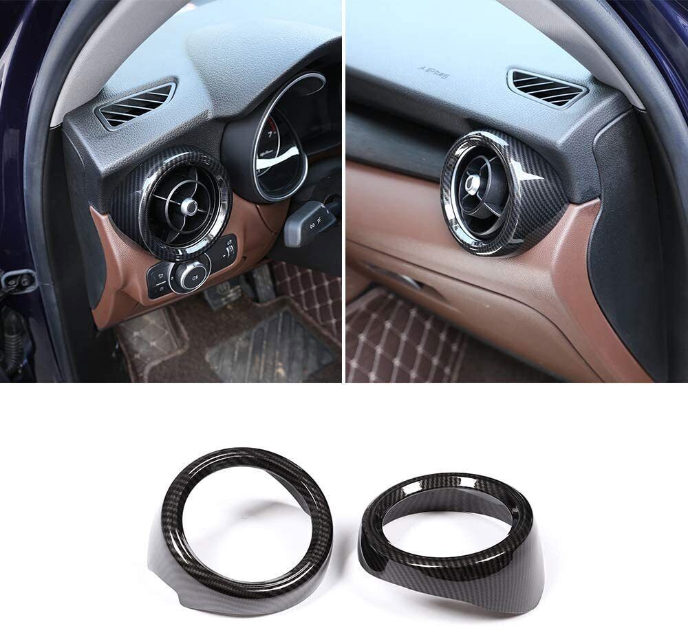 For Alfa Romeo Stelvio ABS Center Dashboard Side Air Vent Outlet Cover Trim 2pcs