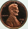 1985 S Lincoln Penny One-Cent Proof U.S. Mint Coin 1c from Proof Set