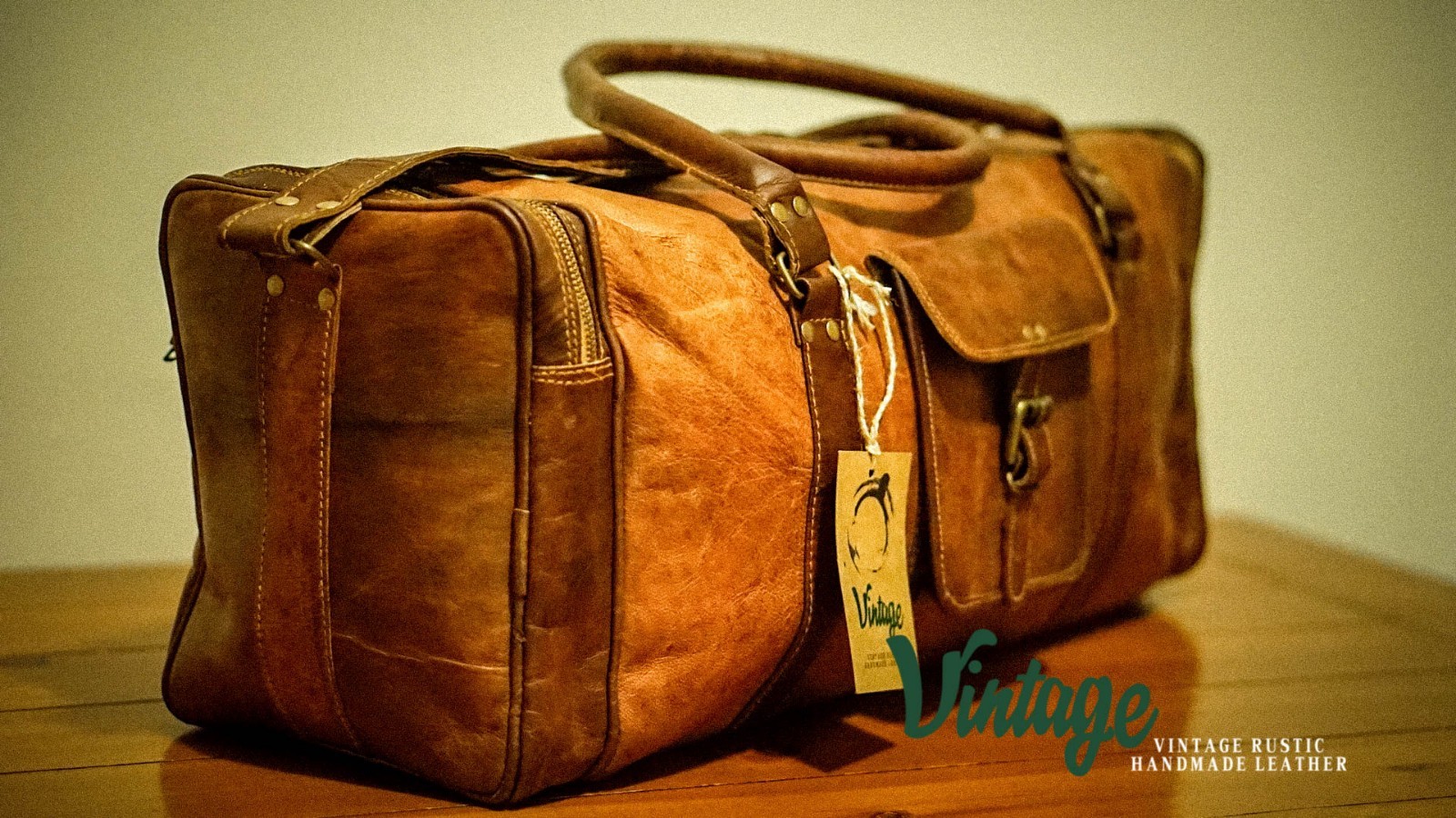 handmade leather duffle