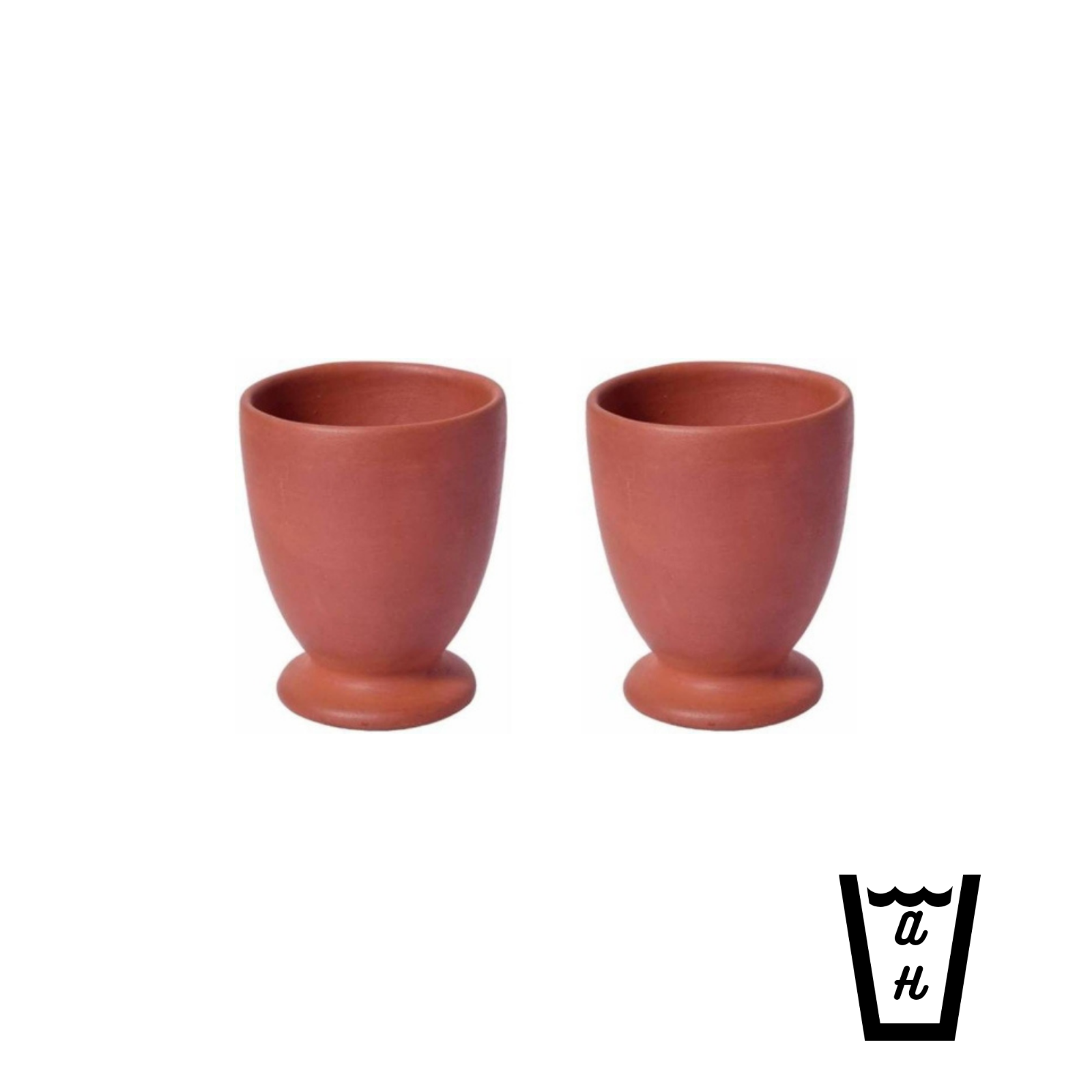 Water Pitcher with Cup Tumbler, Unglazed Clay Water Jug Terra Cotta