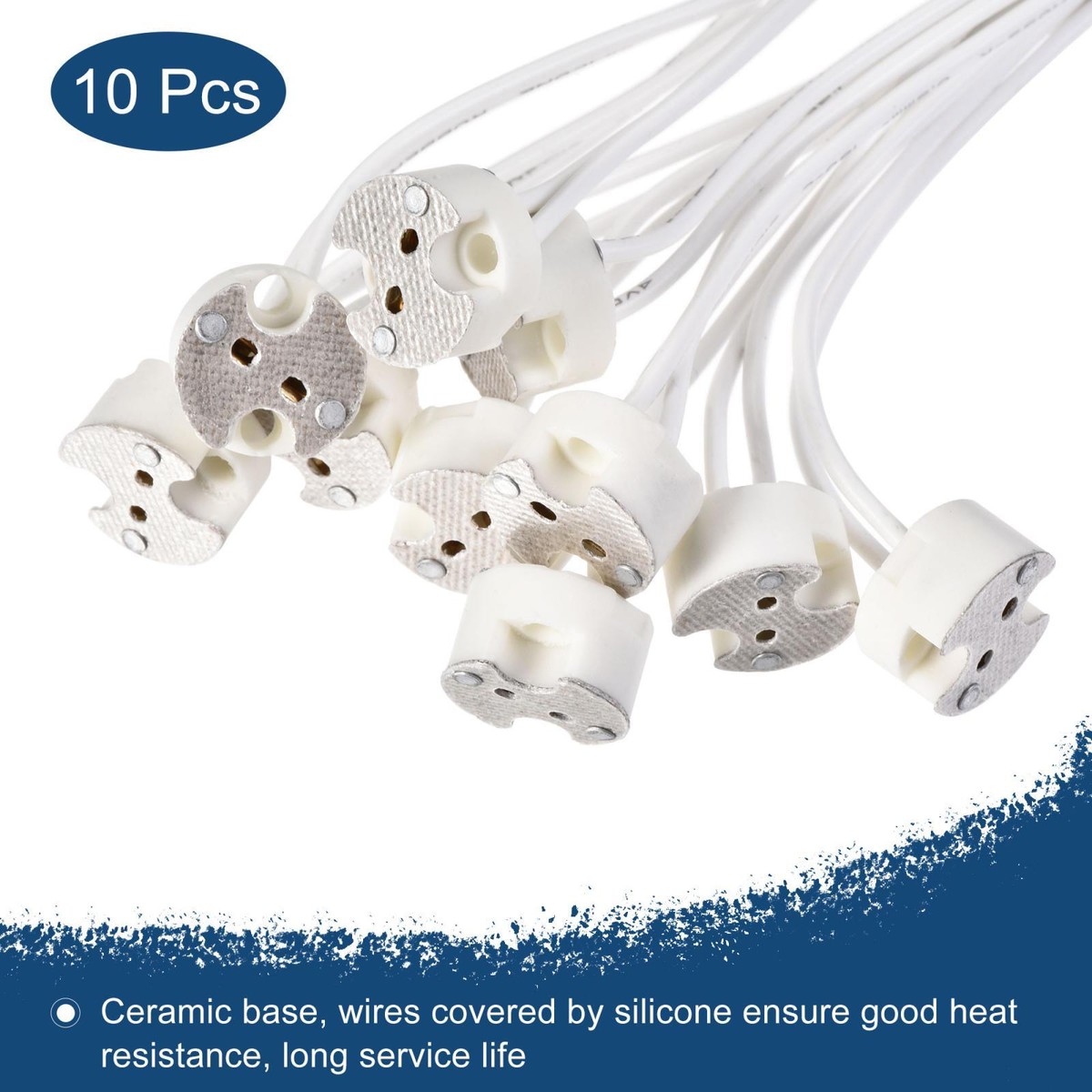 Support D'ampoule LED Uxcell - 12-250V 2A 20cm - Pour GU5.3 G4 MR16 MR11 - 10 Pièces