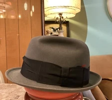 Vintage 1950’s Resistol Fedora Beaver XXX Kitten Finish Self Conforming Hat Gray