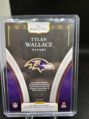 2021 Select Tylan Wallace Rookie Auto patch/25 Tie Dye | eBay