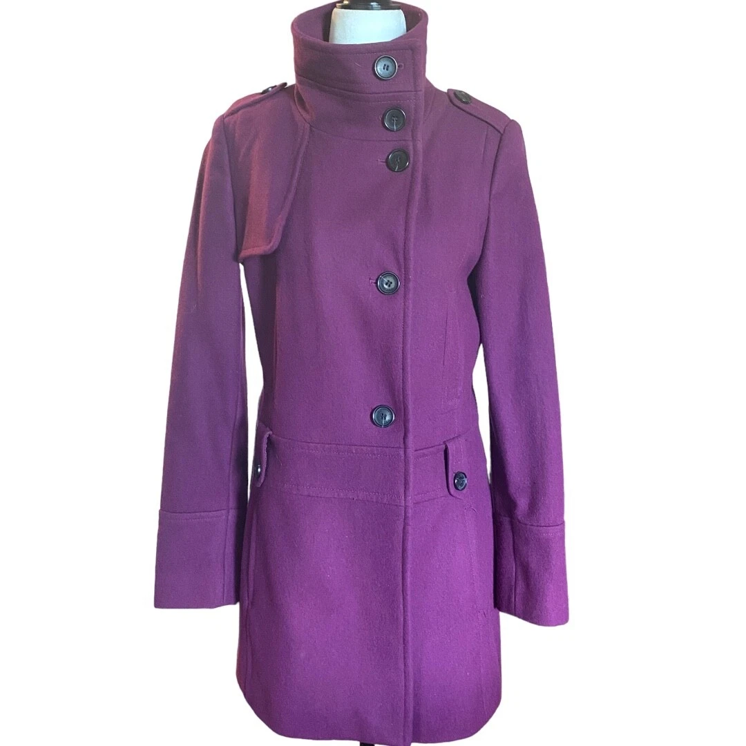 Magenta shop pea coat