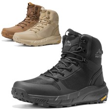 Botas militares para hombre 8" ligeras con cremallera lateral botas tácticas botas de motocicleta