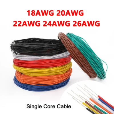 Single Core Draht 18AWG 20AWG 22AWG 24AWG 26AWG 8 Farben Verzinntes Kupfer Draht