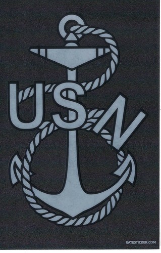 CLASSIC CHIEF PETTY OFFICER USN NAVY E-7 STICKER DECAL - Picture 2 of 3