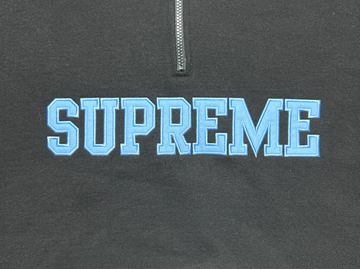 Supreme Collegiate Half Zip Pullover Black Size Large Brand Supreme Collegiate Half Zip Pullover Black Size Large Brand