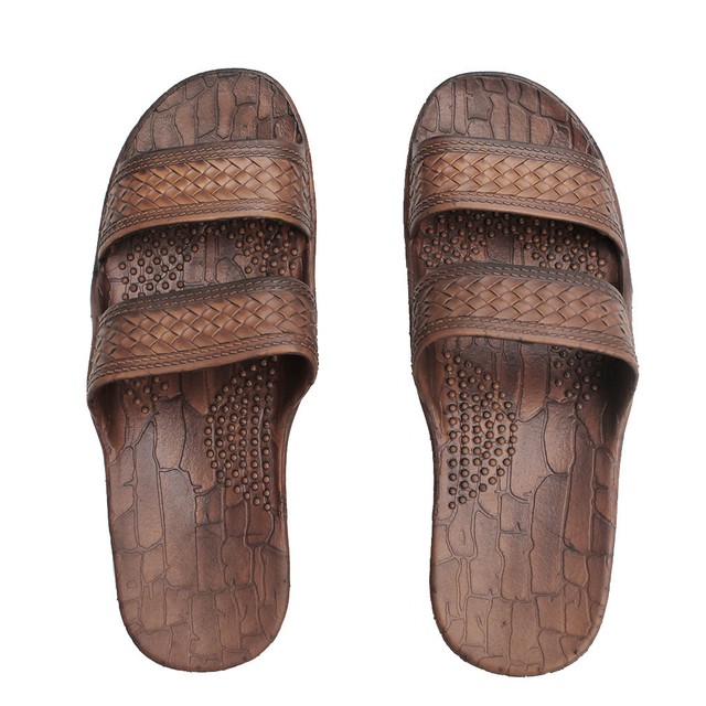 Hawaii Brown or Black Rubber Jesus Sandals Hawaiian Jandals Slipper Unisex | eBay