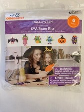1 pack of 6 Halloween foam crafts Halloween party craft trick or treat