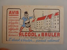 ALCOOL A BRULER ... PRODUIT NATIONAL / BUVARD PUBLICITAIRE  ANCIEN