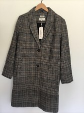 Tom Tailor My True Me Ladies Checked Coat Sz Eu 44 Bnwt ( B89)