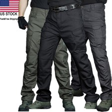 Tactical Mens Cargo Pants Waterproof Work Hiking Combat Outdoor Trousers Pants
