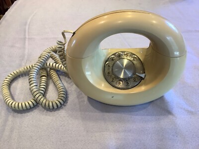 VTG Western Electric White Yellow Sculptura Rotary Dial Donut