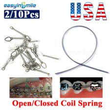 Dental Orthodontic NITI Open/Closed Coil Spring 010"/012" 6/9/12/180MM 10Pc/Pack
