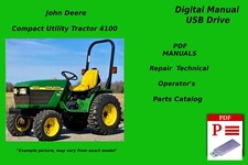 John Deere 4100 Compact Utility Tractor Technical & Op. + Parts Manual Set USB