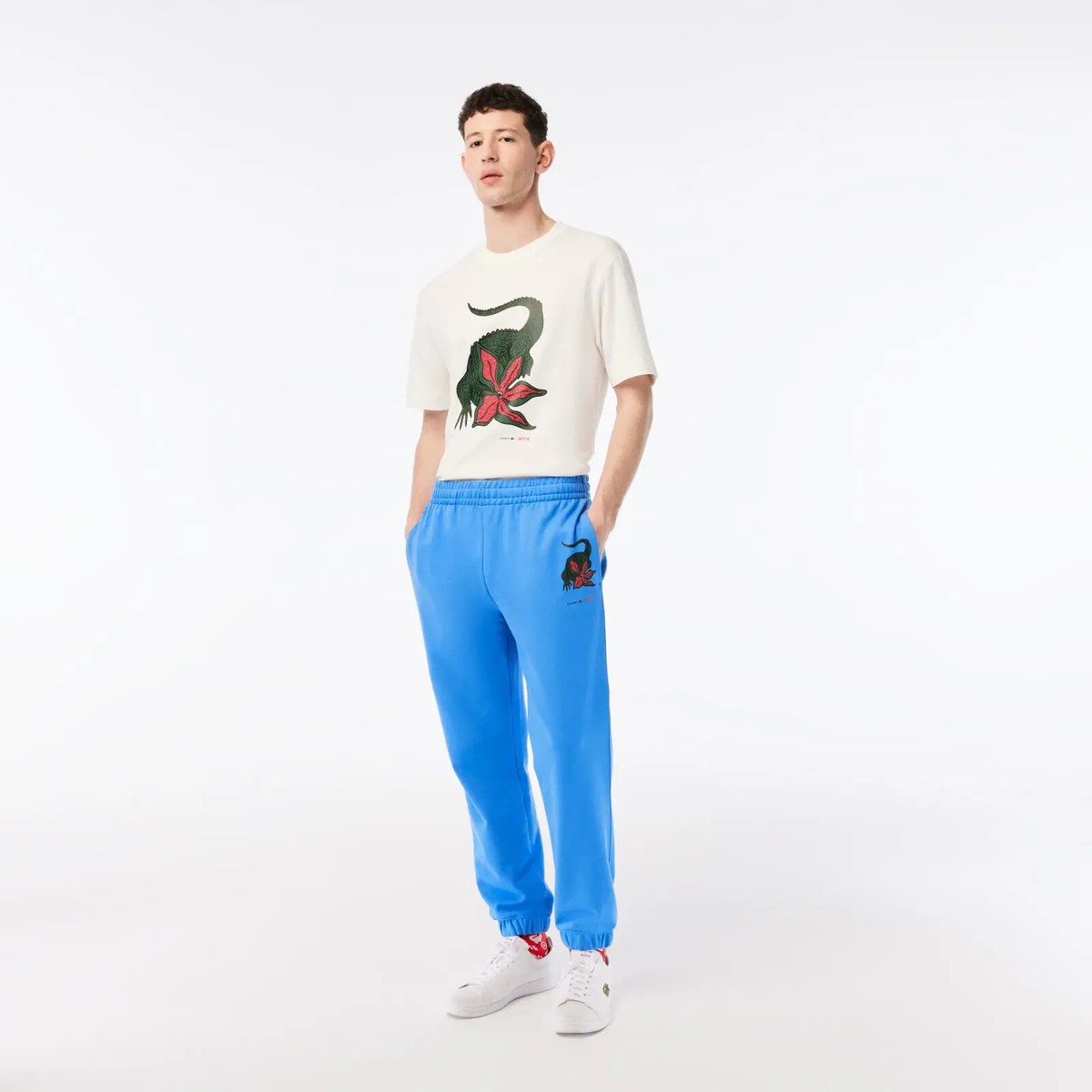 Lacoste x Netflix Stranger Things Joggers Tracksuit Bottoms Blue