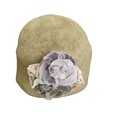 Vintage Marcia Lacher Millinery Felt Hat Floral Detal Hot Pink Lining Green GUC TheMillineryShop - Etsy main image 3