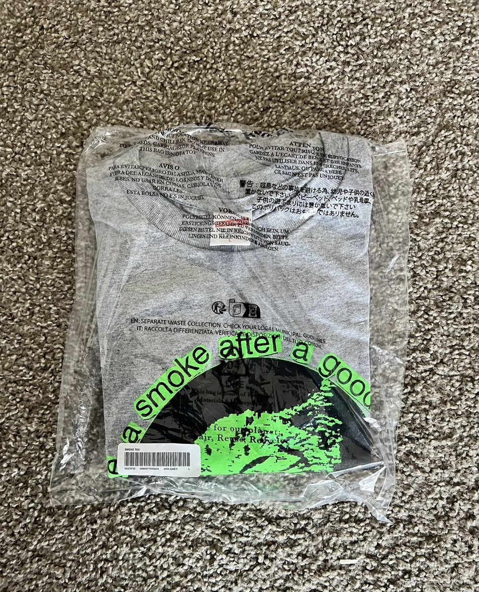SUPREME SMOKE TEE HEATHER GREY SIZE LARGE/SS23 WEEK 1 (100 SUPREME SMOKE TEE HEATHER GREY SIZE LARGE/SS23 WEEK 1 (100