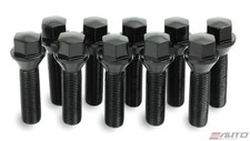 10x Ichiba 40mm 14x1.5 M14 P1.5 Wheel Rim Extend Long Lug Bolt Taper Black B