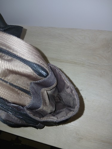 Eddie Bauer Travel Carry On Bag Taupe with Black Trim Bottle Holders Pockets - Picture 15 of 19