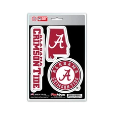 New NCAA Alabama Crimson Tide Team ProMark Die-Cut Vinyl Decal Stickers 3-Pack