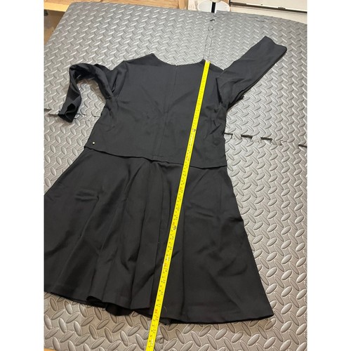 Cuyana Black Ponte Long Sleeve Dress black drop waist casual dress pockets XS - Picture 9 of 9