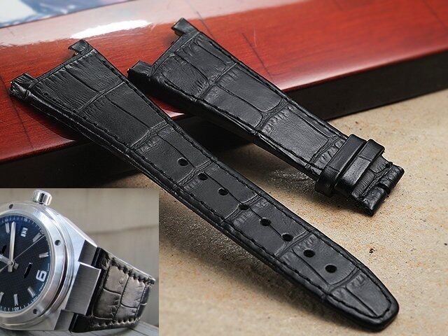 Genuine Leather metal structure band strap bracelet (FITS) IWC Ingenieur chrono