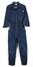 Vintage 80s Dreams Denim Jean Snap Button Jumpsuit M