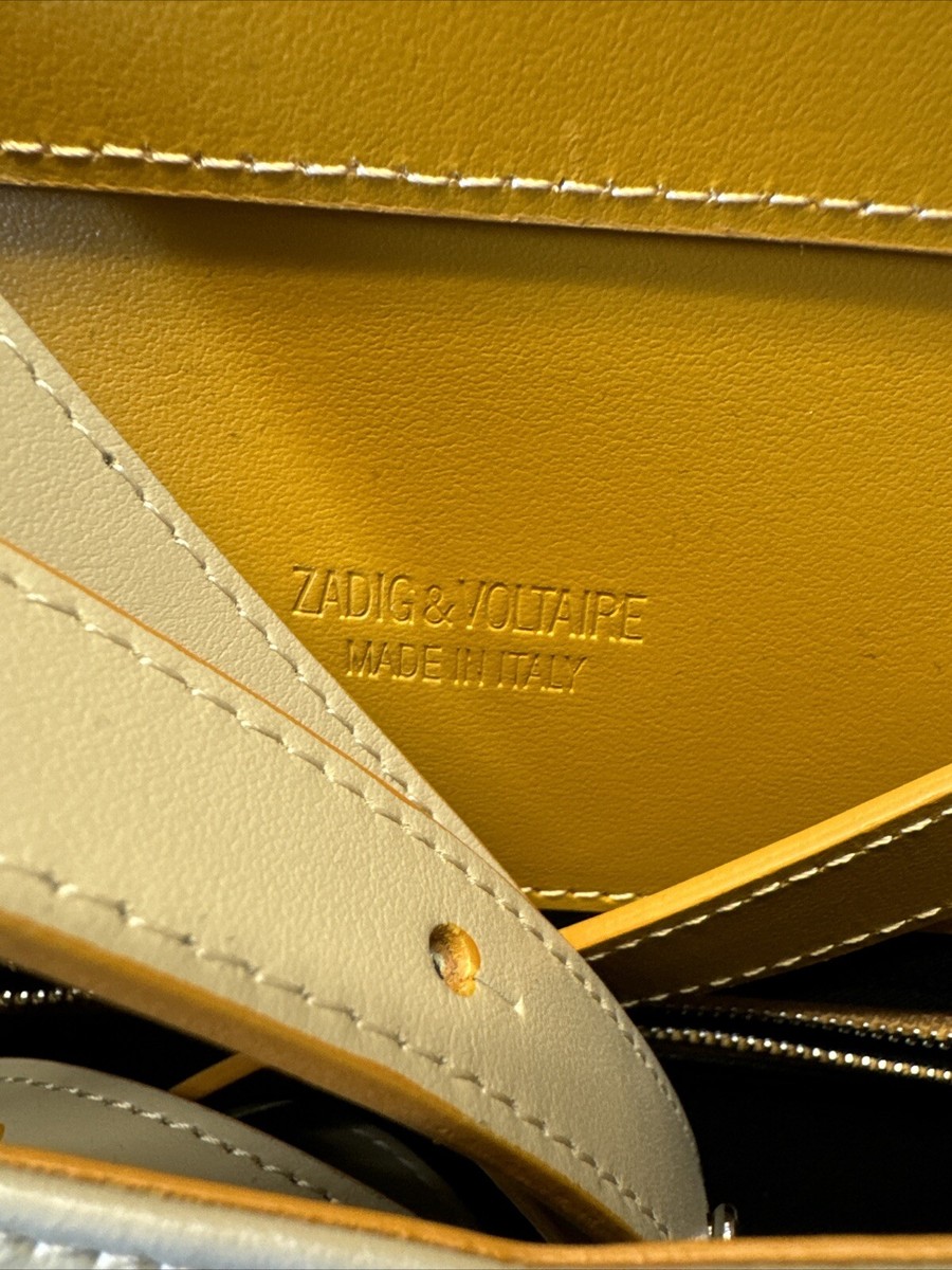 Zadig and Voltaire ZV Initiale Le City Bag Creme Leather Zadig and Voltaire ZV Initiale Le City Bag Creme Leather