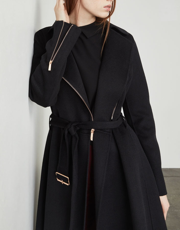 【関送込】MONTECORE◆TRENCH COAT Belted long trenchcoat black women | Morgan