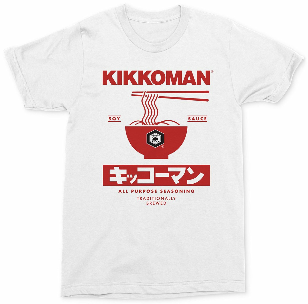 Kikkoman Noodles Soy Sauce Label Adult T-Shirt - soy sauce