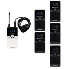 Retekess TT116 Tour Guide System 656ft Mic Transmitter 5 Receivers Travel Church