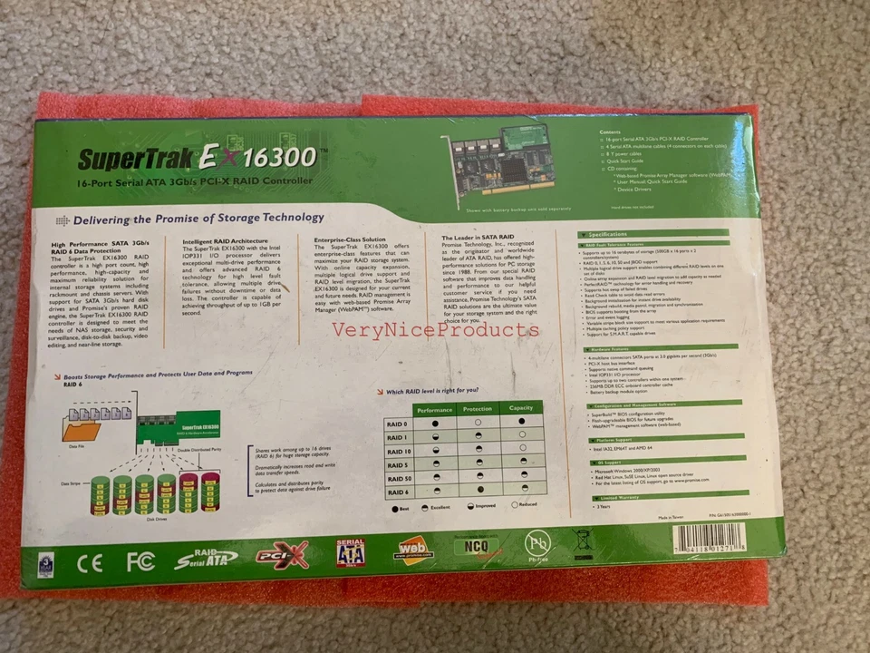 Promise SuperTrak EX16300 16 Serial ATA 3Gb/s 4-multilane connectors ports RAID - Image 2 of 2