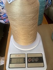 Silk Cashmere blend Yarn cone color in light tan