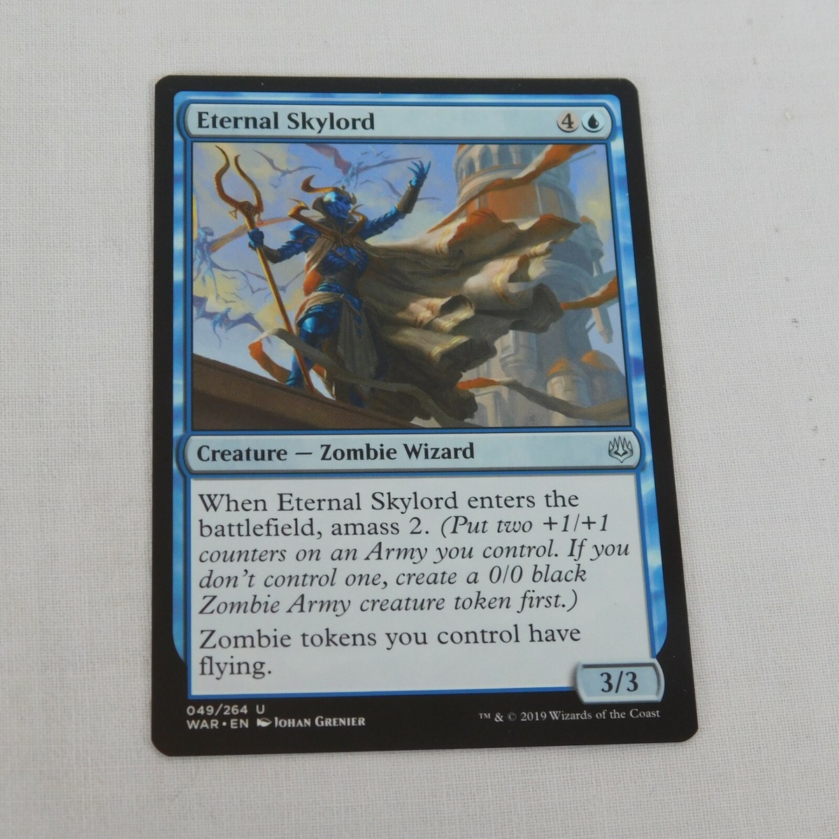 Eternal Skylord MTG 2019 Blue Creature Zombie Wizard 049/264 War