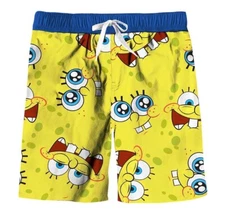SPONGEBOB SQUAREPANTS UV-50 Swim Trunks Bathing Suit NWT Boys 4, 5-6 or 7  $25