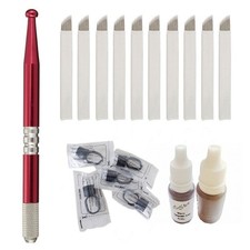 RoYun Permanent Makeup Tattoo Pen 15ML Pigment Microblading Needle Ring Cup Set