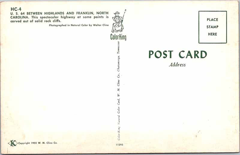 Postcard ROAD SCENE Franklin North Carolina NC 10/19 AK1294 eBay