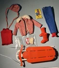 Vintage Barbie: Skipper 1966 "Sledding Fun" Outfit #1936 • Complete Set !