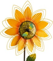 Windrad Sonnenblume Gartenstecker 160Cm Gartendekoration Deko Garten Sommer