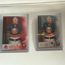 TRISTAN LENNOX 2025-26 UD SP Game Used TWO CARDS Authentic ROOKIES Red/399& Base