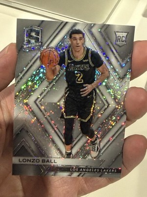 2017-18 Panini Spectra White Sparkle Prizm Lonzo Ball Rookie SSP- Case Hit   
