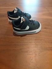 Nike Court Legacy Toddler Shoes Size 3C Black White Sneakers Strap
