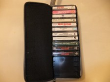 Lot of 11 Cassette Tapes w/ soft case: Factory Recorded. Tested  play well